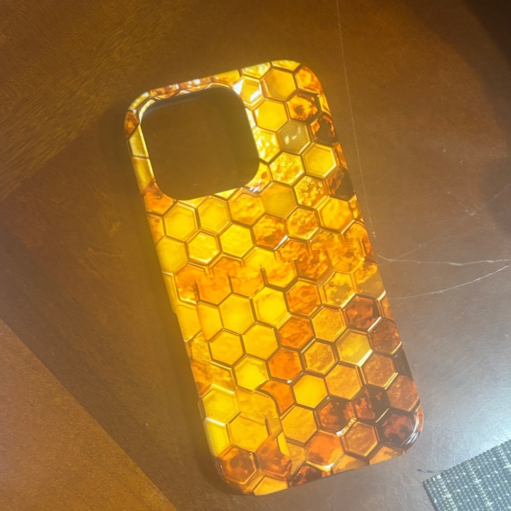 Honeycomb Pattern Phone Case - Orange